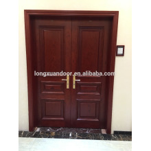 Porta de madeira longxuan para projetos de portas principais indianas